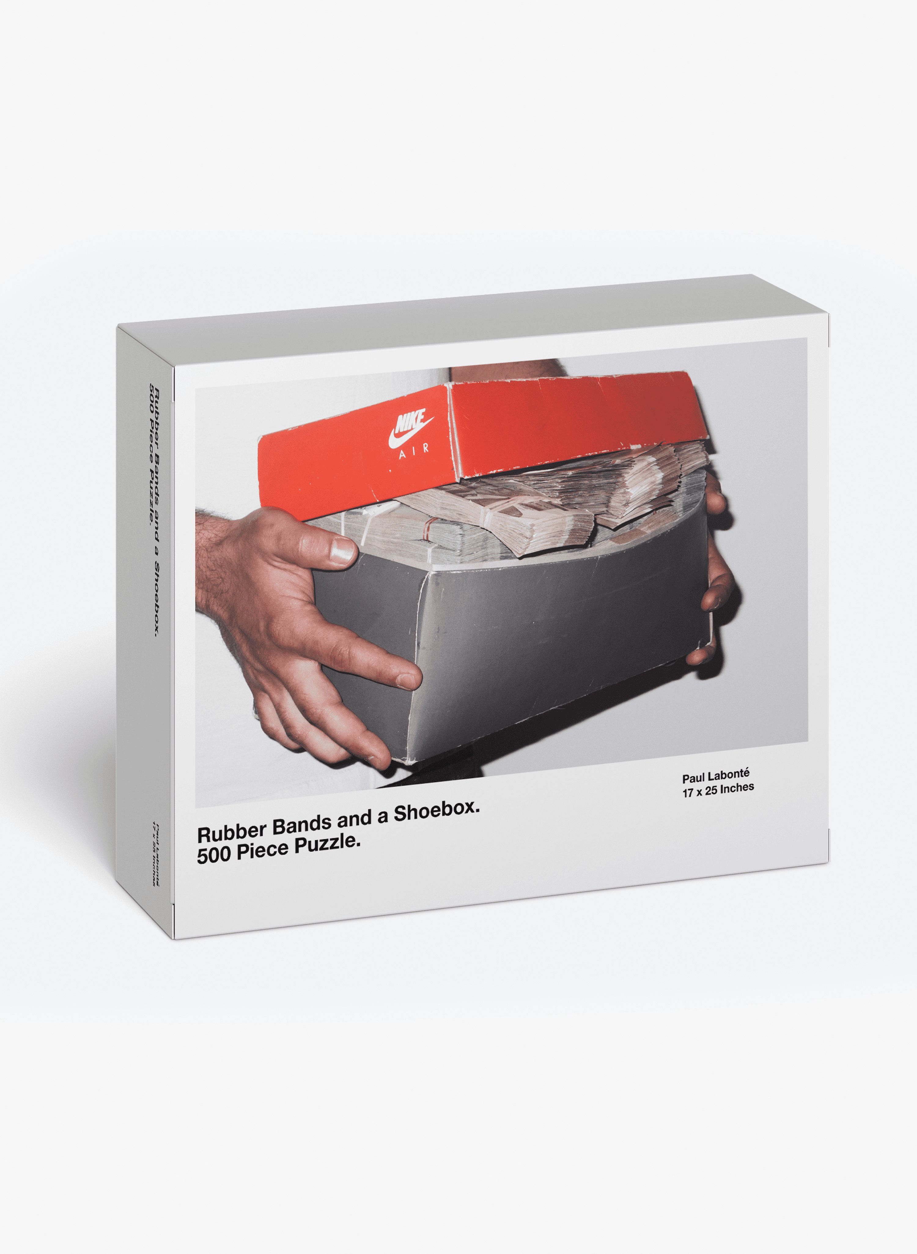 Rubber Bands and a Shoebox 500 piece puzzle box